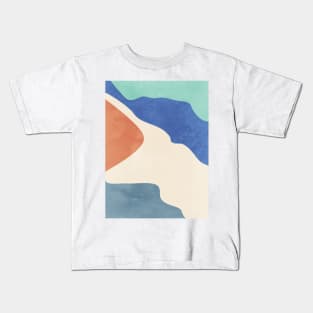 Abstract Beige Colour Artwork Kids T-Shirt